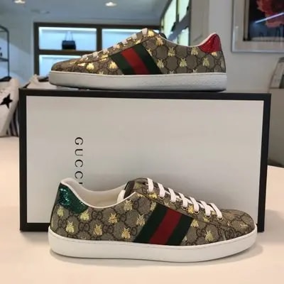 Giày Gucci Ace GG Supreme 'Bees'  548950 9N020 8465 — ảnh 4