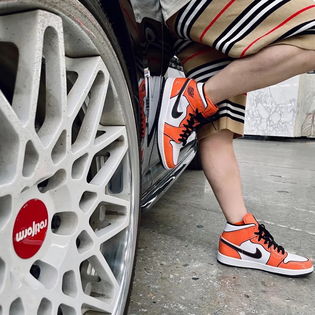 Giày Nike Air Jordan 1 Mid SE 'Turf Orange' DD6834-802 — ảnh 5