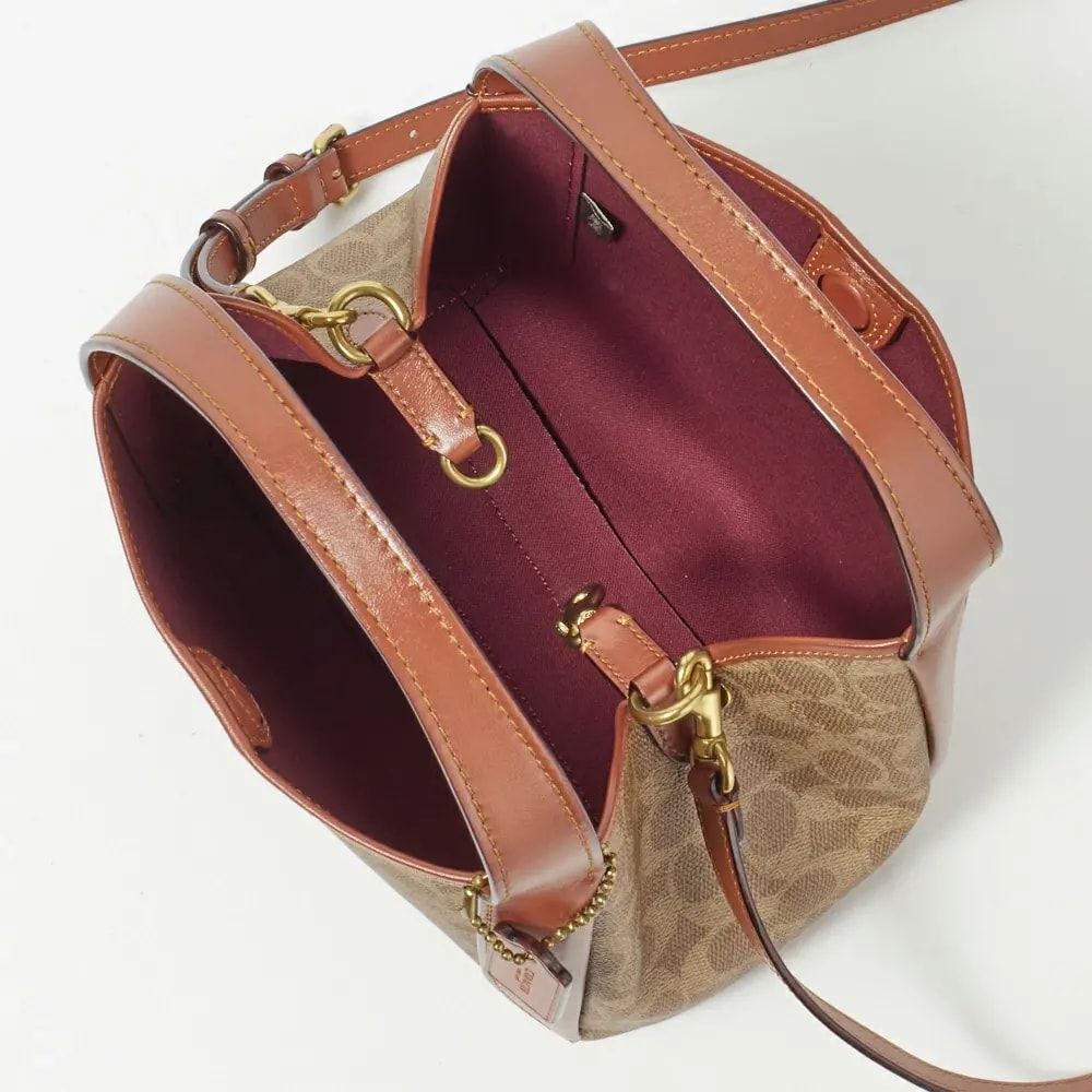 Túi Coach Hadley Signature Shoulder Hobo Bag 79251 B4NQ4 — ảnh 5