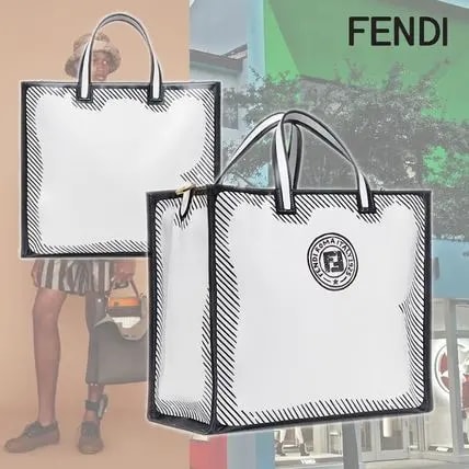 Túi Fendi White Glazed Canvas Bag 8BH357ADBMF1C7A — ảnh 2
