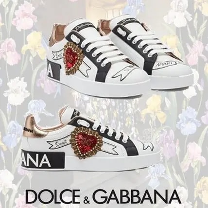 Giày Dolce &amp; Gabbana Calfskin Portofino Sneakers With Embroidery 'Multicolor' CK1544AZ138-HWT77 — ảnh 2
