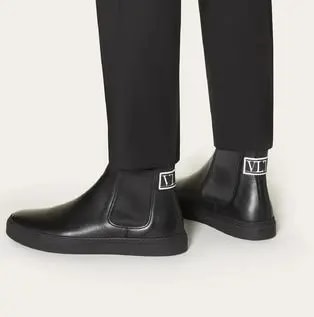 Giày Valentino Calfskin Beatle Boots UY2S0D63WMX0NO — ảnh 4