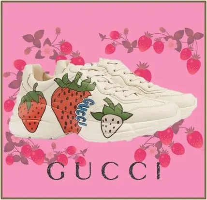 Giày Gucci Wmns Rhyton 'Gucci Strawberry' 576963-DRW00-9522 — ảnh 4