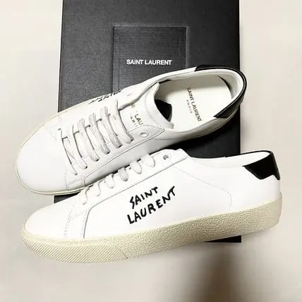 Giày Saint Laurent Court Classic SL06 'Optic White Black' 610649-08G10-9061 — ảnh 2