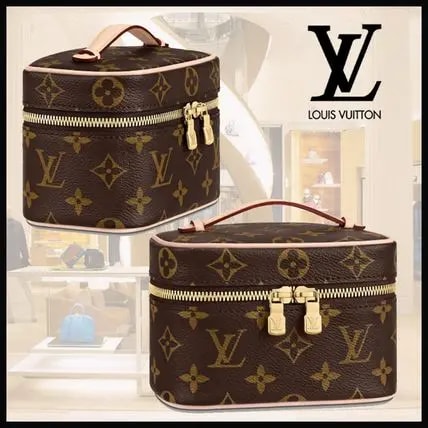 Túi Louis Vuitton Nice Nano Toiletry Pouch Monogram Brown Travel Bag M44936 — ảnh 5