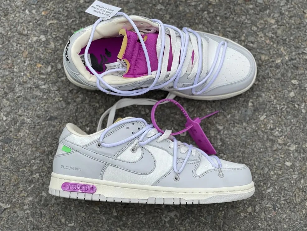 Giày Nike Off-White x Dunk Low 'Lot 03 Of 50' DM1602-118 — ảnh 5