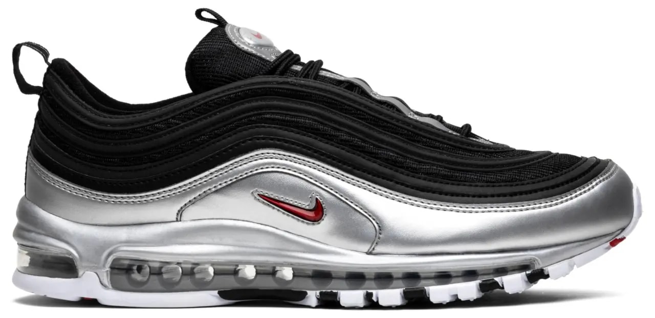 Giày Nike Air Max 97 QS 'B Sides Metallic Silver' AT5458-001 — kich-thuoc: 36