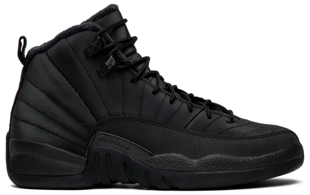 Giày Nike Air Jordan 12 Retro Winterized GS 'Triple Black' BQ6852-001 — kich-thuoc: 36