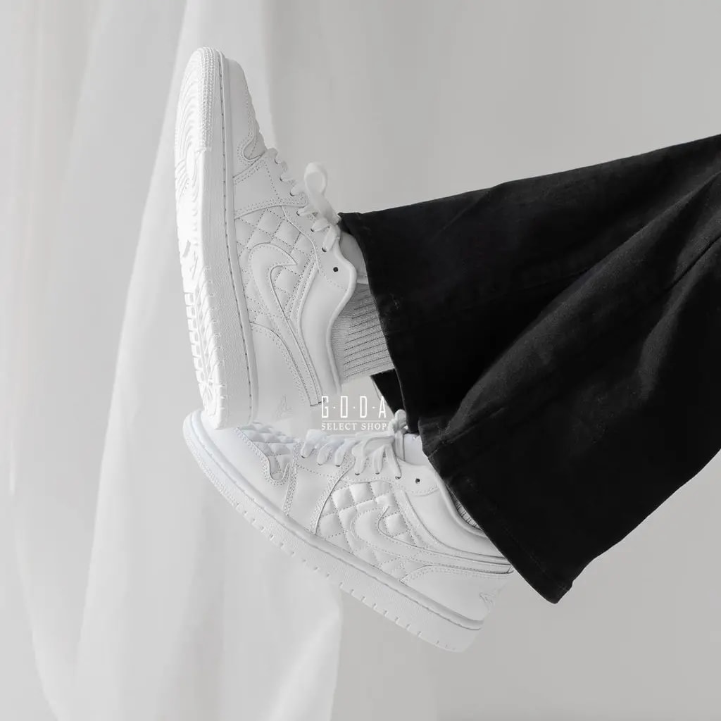 Giày Nike Air Jordan 1 Low Quilted 'White' DB6480-100 — ảnh 2