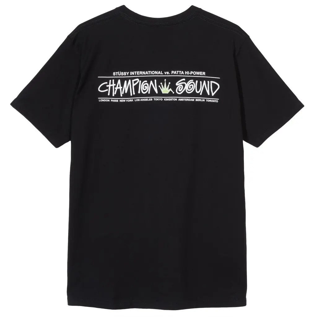 Áo Stussy Champion Sound Tee 'Black' — ảnh 2