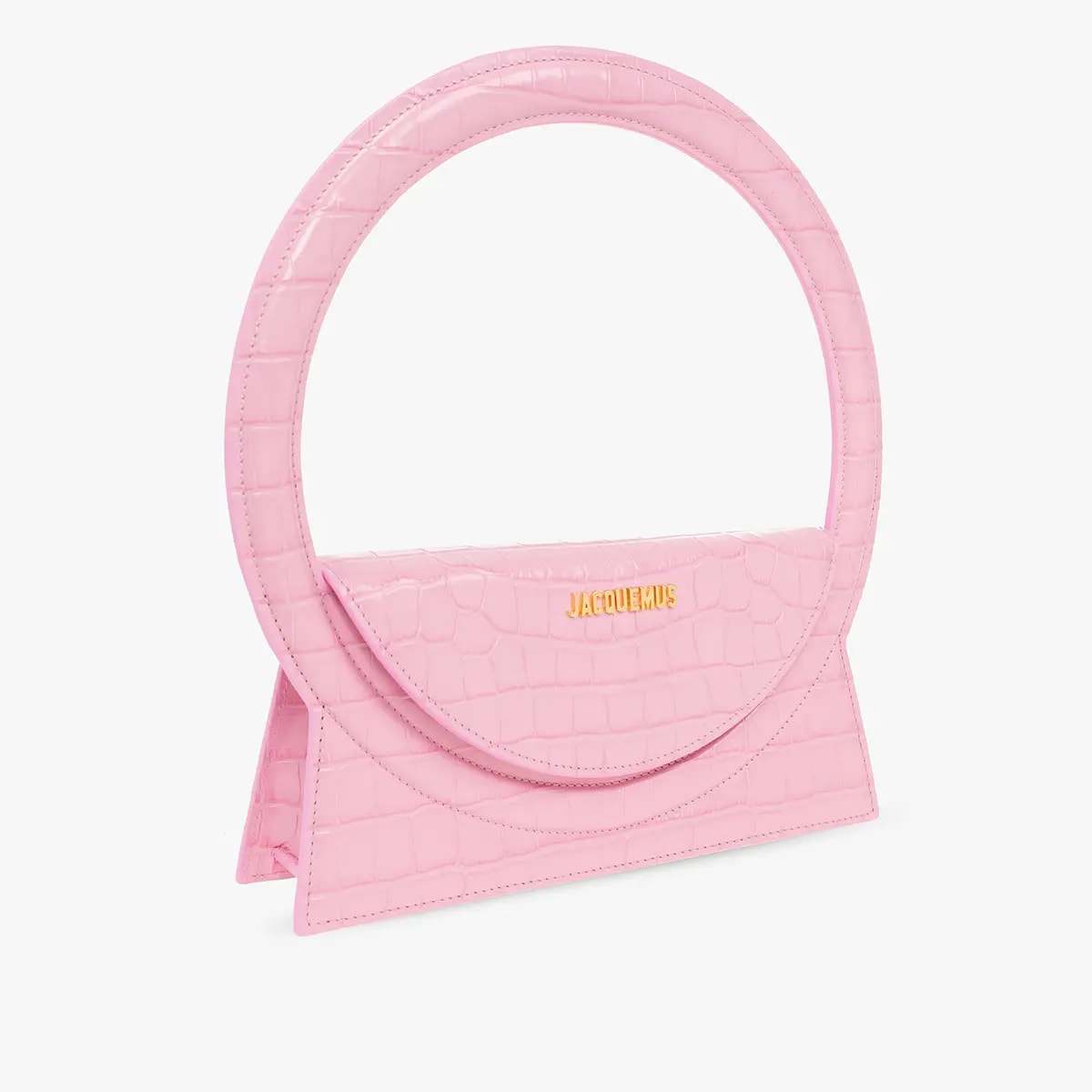 Túi Jacquemus Le Sac Rond 'Croco Pink' 221BA015-3101-430 — ảnh 4