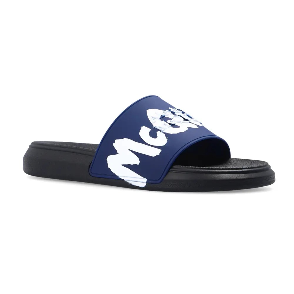 Dép Alexander Mcqueen Graffity Pool 'Black Navy' 682490-W4QS3-4478 — ảnh 4