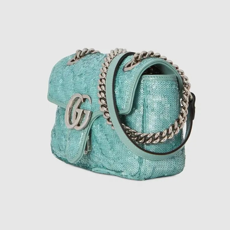 Túi Gucci GG Marmont Mini Bag Mint 446744-9SYWP-3367 — ảnh 2