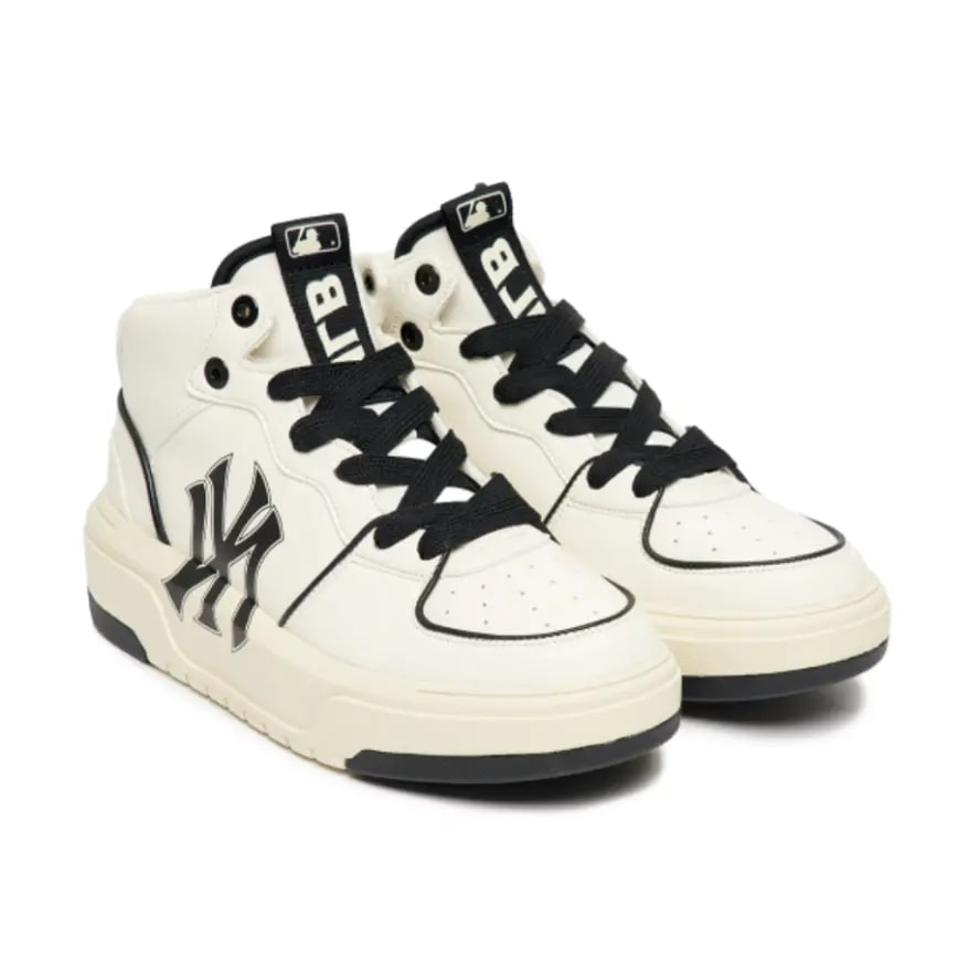 Giày MLB Chunky Liner High New York Yankees White Black 3ASXCB12N-50IVS — ảnh 5