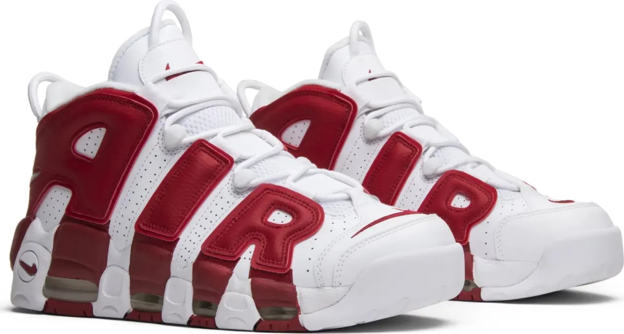 Giày Nike Air More Uptempo 'White Red' 414962-100 — ảnh 2