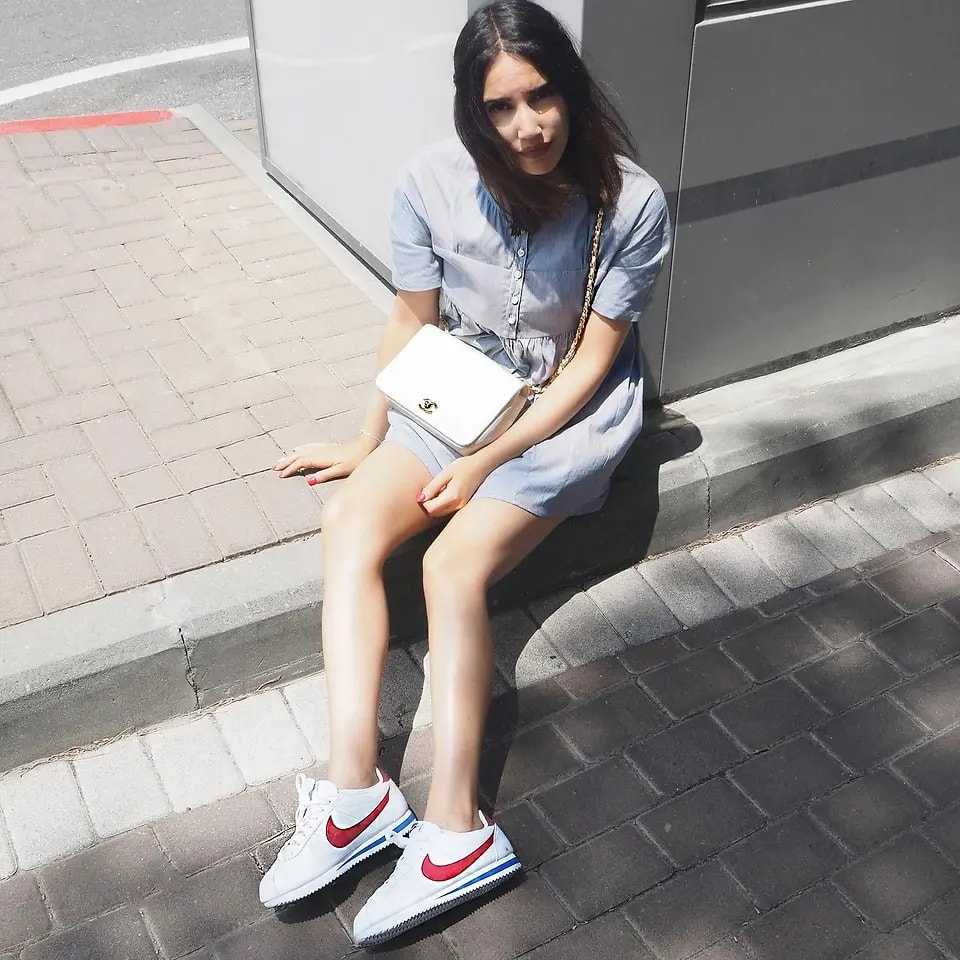Giày Nike Classic Cortez Leather 'White Red' 807471-103 — ảnh 2