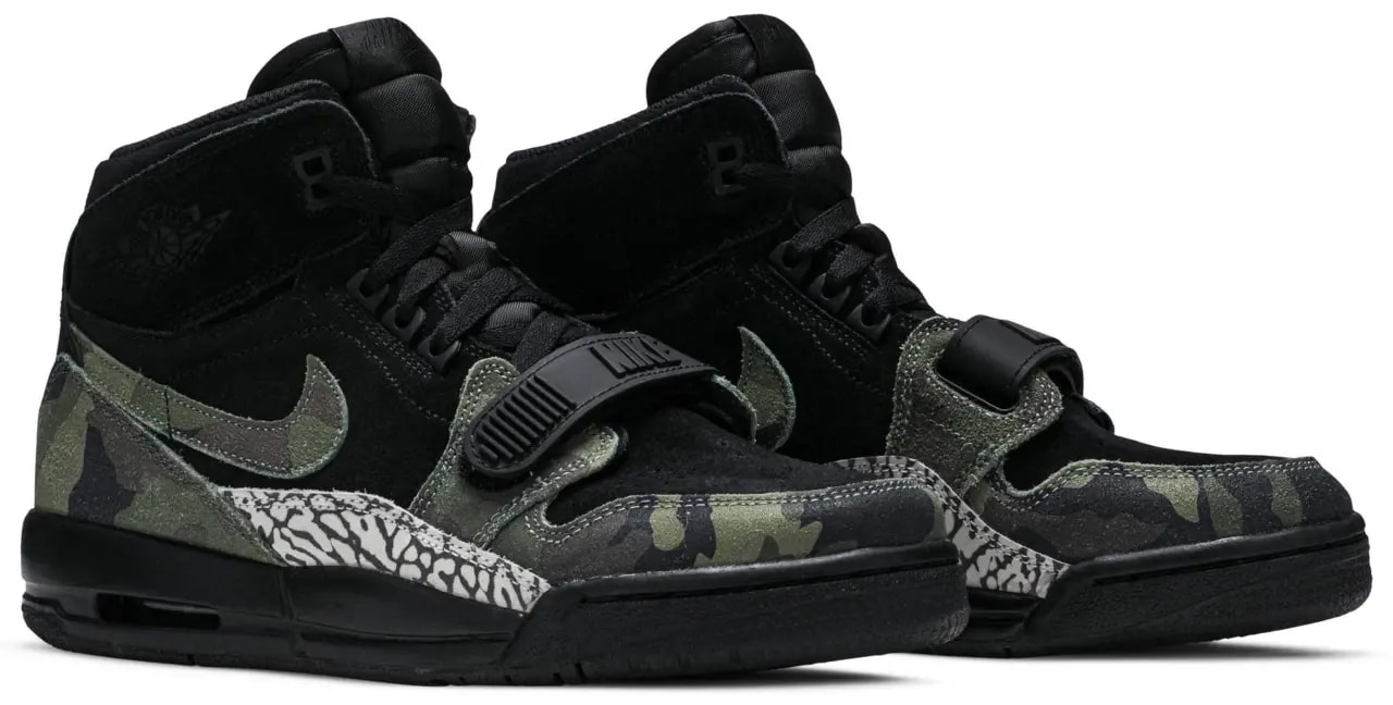 Giày Nike Jordan Legacy 312 GS 'Black Camo Green' AT4040-003 — ảnh 4