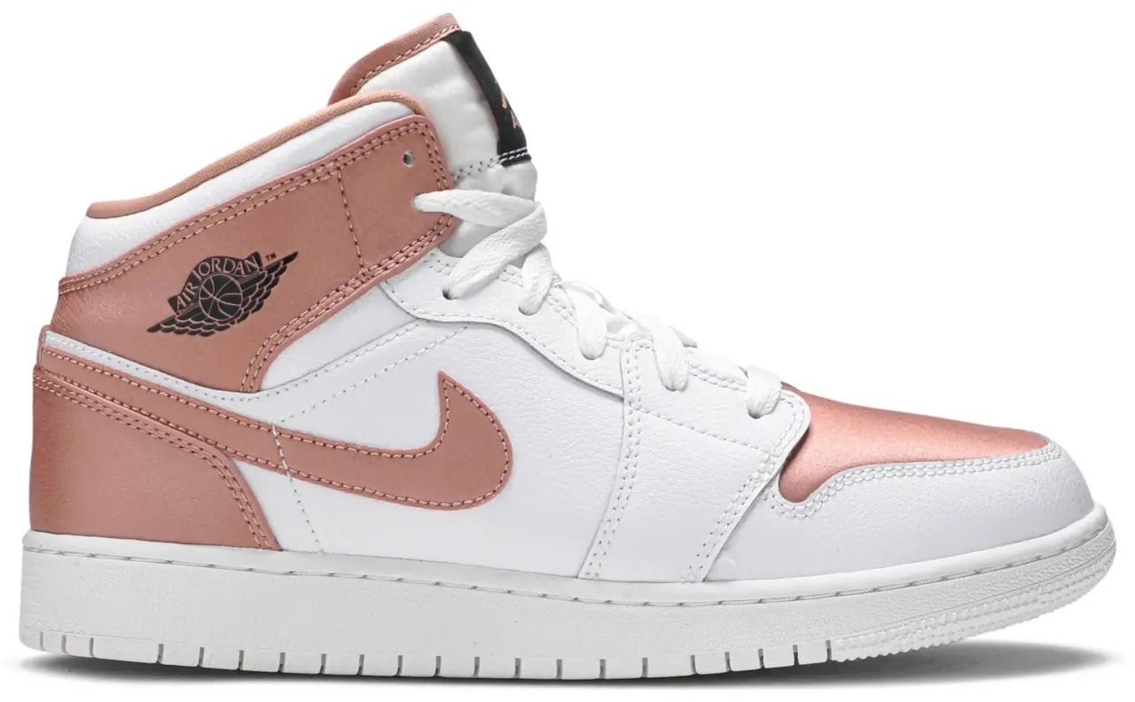 Giày Nike Air Jordan 1 Mid GS 'White Rose Gold' 555112-190 — kich-thuoc: 36 Giày Nike Air Jordan 1 Mid GS 'White Rose Gold' 555112-190 — kich-thuoc: 36