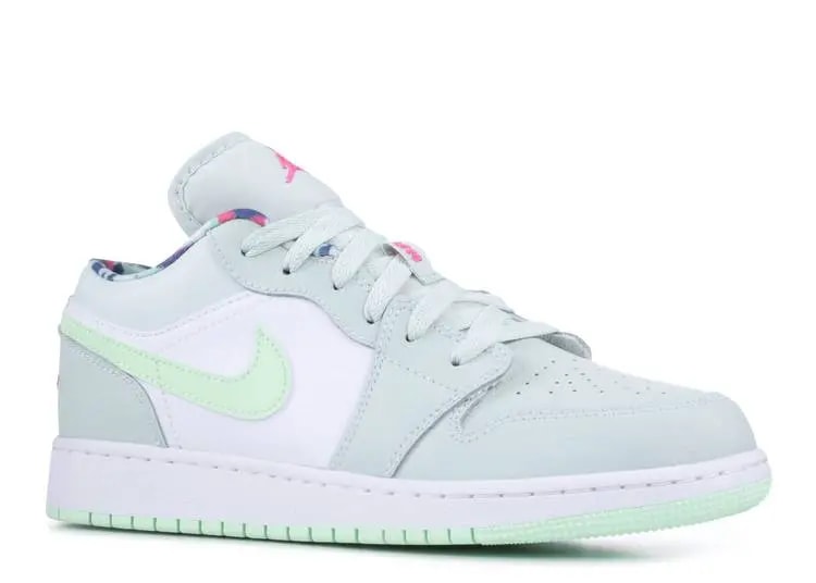 Giày Nike Air Jordan 1 Low GS 'Barely Grey Spruce' 554723-051 — ảnh 2