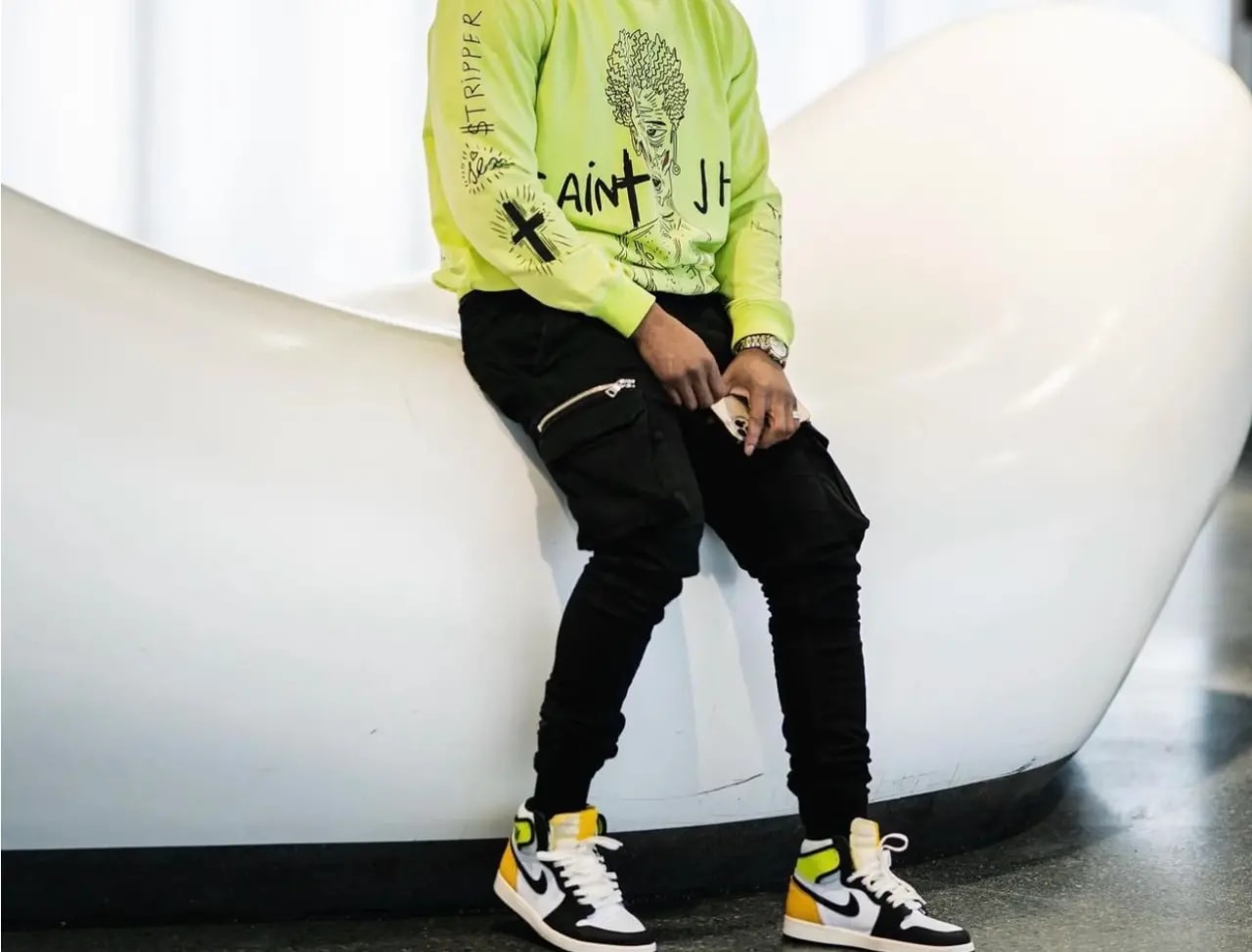 Giày Nike Air Jordan 1 Retro High OG 'Volt Gold' 555088-118 — ảnh 3