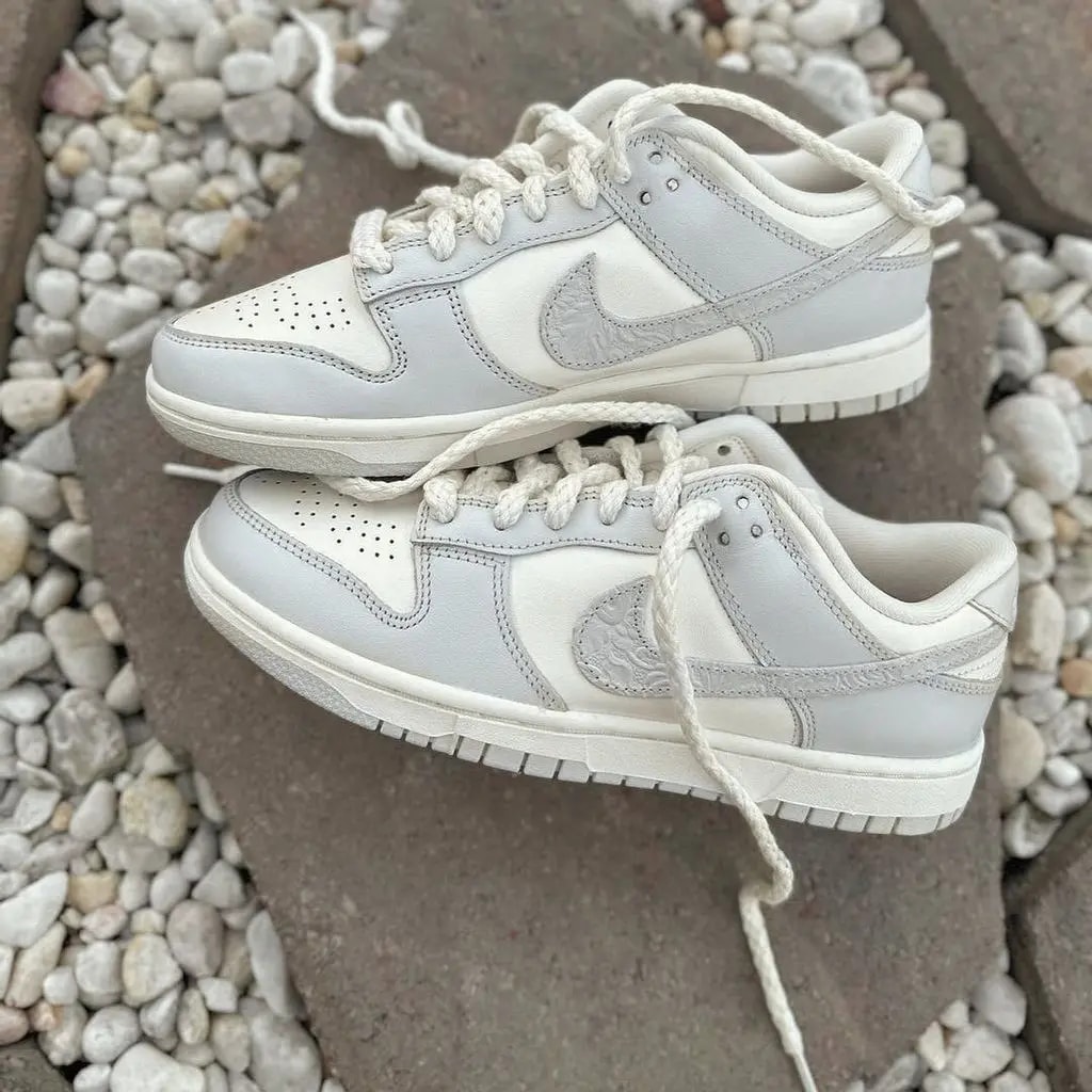 Giày Nike Dunk Low Needlework Sail Aura 'Grey' FJ4553-133 — ảnh 5