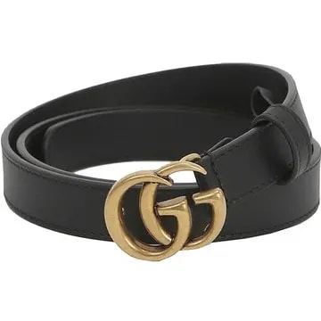 Thắt Lưng Gucci GG Mamon Double G Buckle Thin Belt 409417-AP00T-1000 — ảnh 5