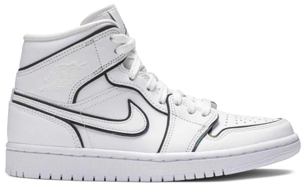 Giày Nike Air Jordan 1 Mid 'Iridescent Reflective White' CK6587-100 — kich-thuoc: 40