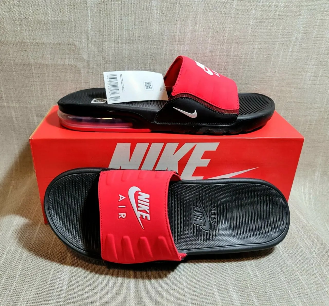 Dép Nike Air Max Camden Slide 'Black University Red' BQ4626-002 — ảnh 3