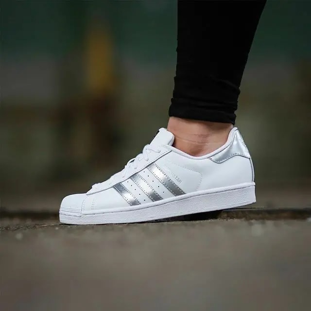 Giày Adidas Superstar 'White Silver Metallic' AQ3091 — ảnh 2