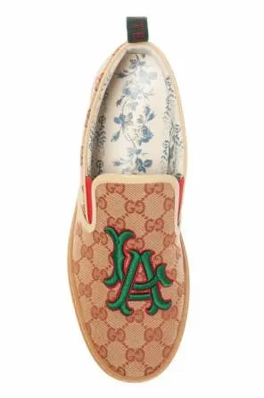 Giày Gucci x MLB Brown Slip On Sneakers 548646-9Y9H0-8368 — ảnh 3