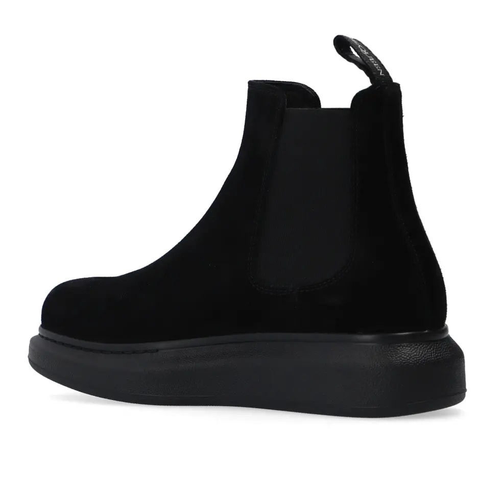 Giày Alexander McQueen Hybrid Chelsea Boot In Black Suede 586398-WHXK6-1000 — ảnh 2