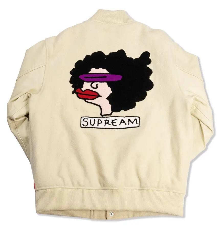 Áo Supreme Gonz Ramm Varsity Jacket Offwhite — ảnh 2