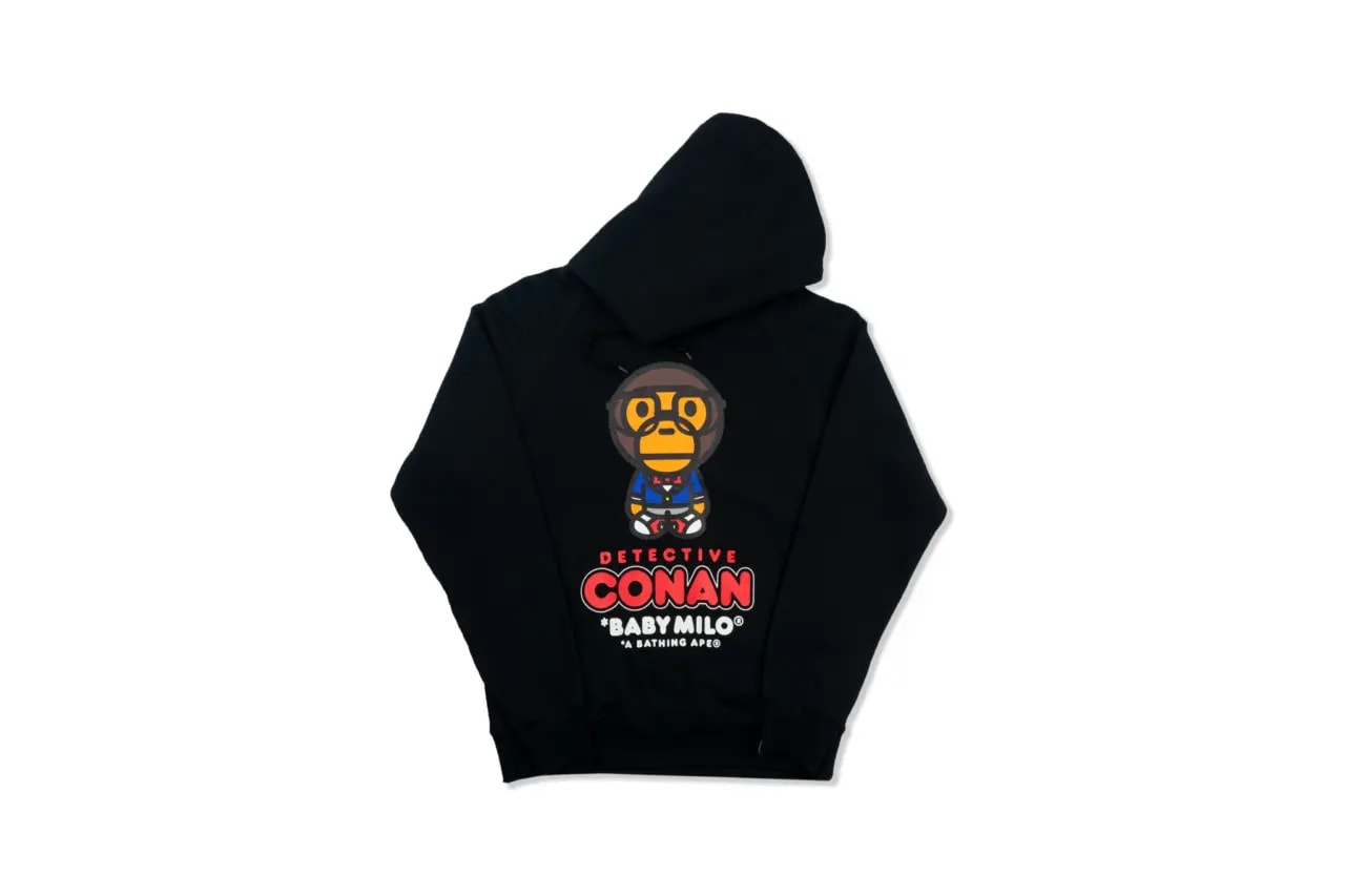 Áo Bape Detective Conan x Baby Milo Hoodie Black BAPE373 — ảnh 3