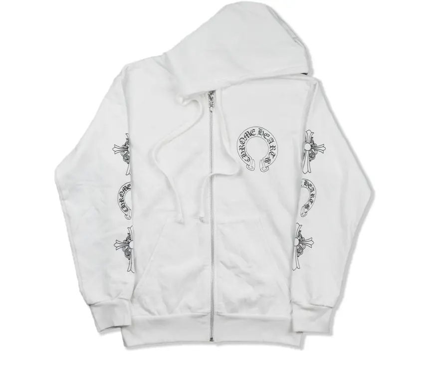 Áo Chrome Hearts Dagger Cross White Hoodie CH428 — kich-thuoc: s