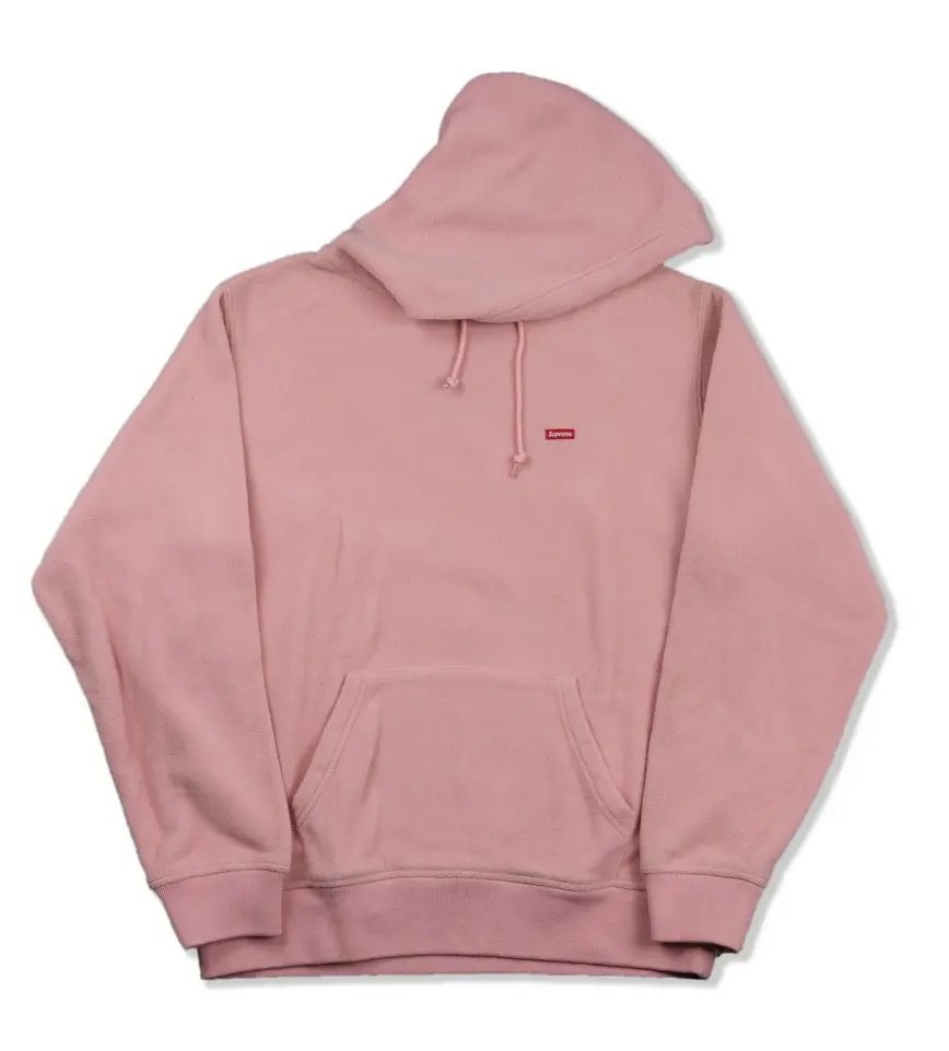 Áo Supreme Mini Box Logo Pink Hoodie SUP434 — kich-thuoc: M