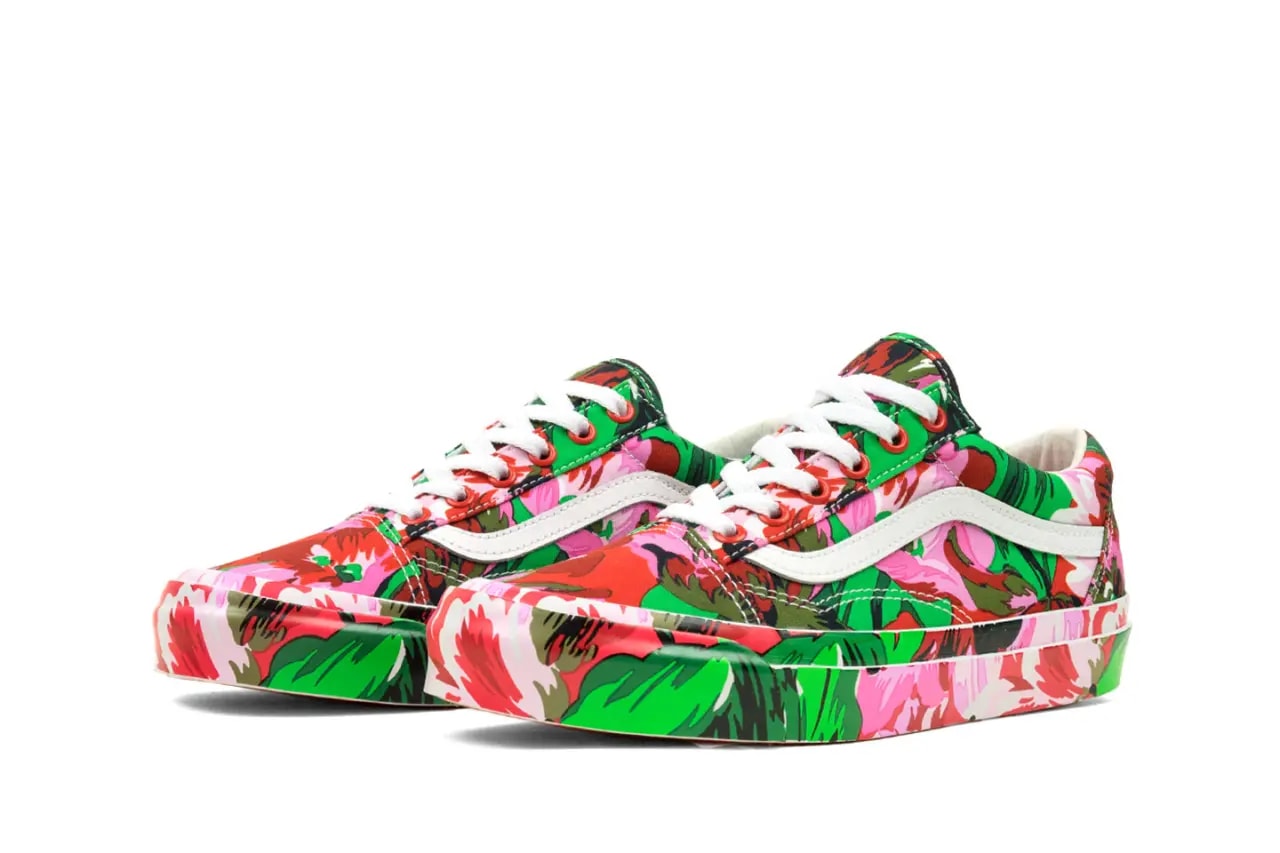 Giày Kenzo x Vans OG Old Skool LX "Floral Red" VN0A4P3X02G — ảnh 2