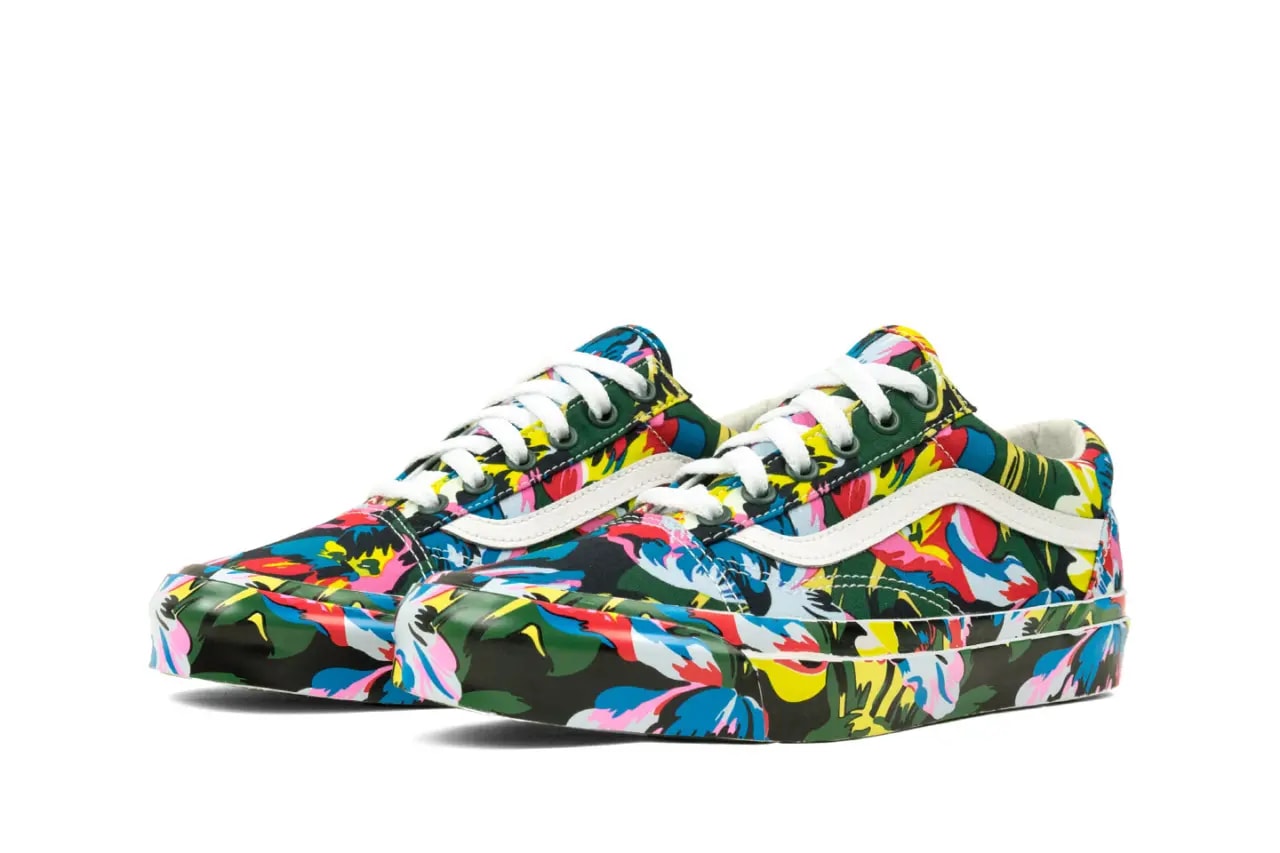 Giày Kenzo x Vans OG Old Skool LX "Floral Green" VN0A4P3X02H — ảnh 2