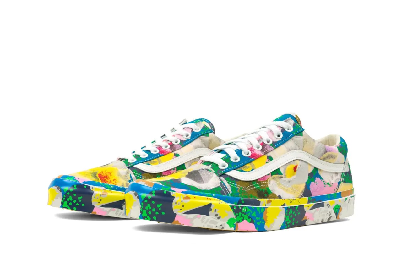 Giày Kenzo x Vans OG Old Skool LX "Floral Yellow" VN0A4P3X01H — ảnh 3