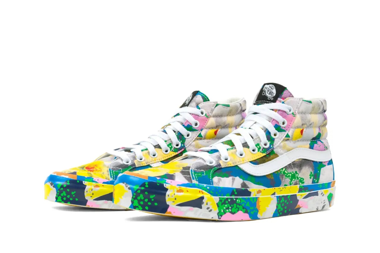 Giày Kenzo x Vans OG Sk8-Hi LX "Floral Yellow" VN0A4BVB01H — ảnh 2