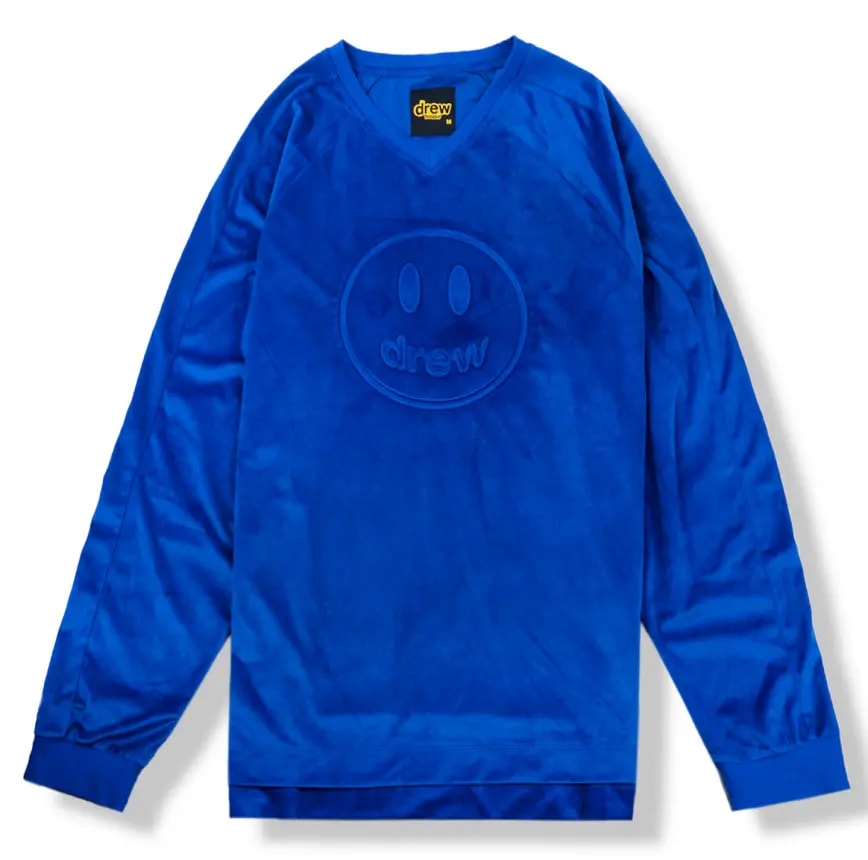 Áo Drew House Mascot V Neck LS Tee Golden Blue — kich-thuoc: M