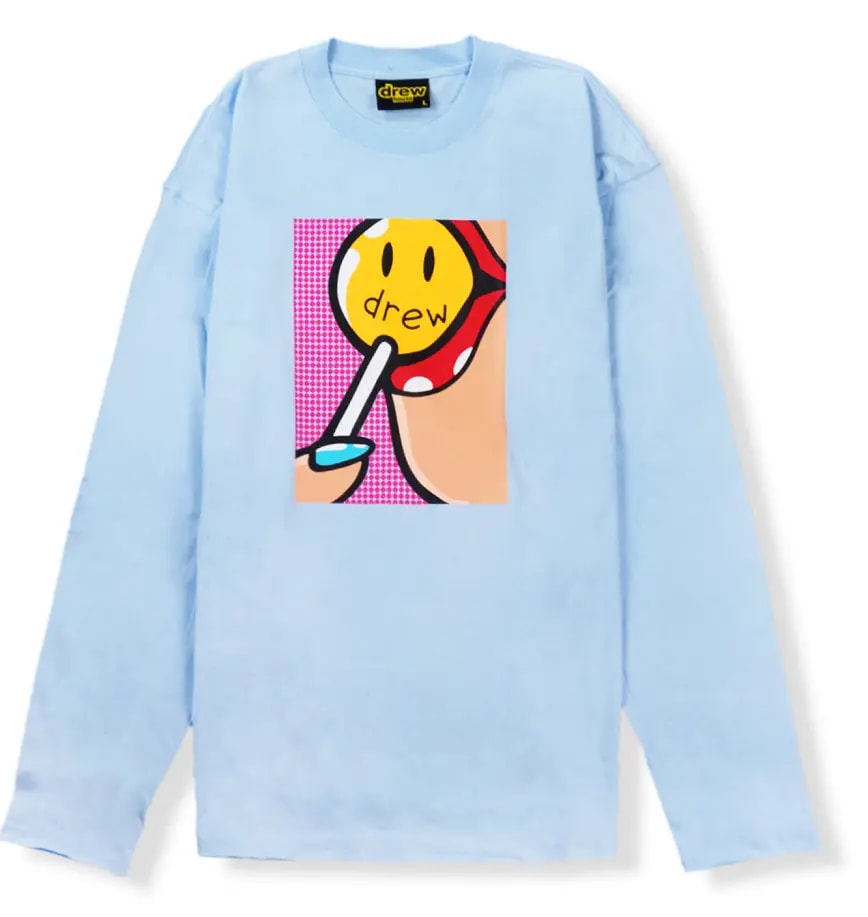 Áo Drew House Lollipop LS Tee Light Blue — kich-thuoc: L