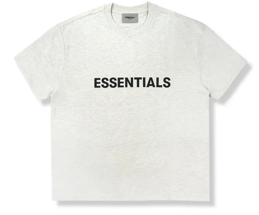 Áo Fear Of God Essentials 3D Silicon Applique Boxy T-Shirt Oatmeal FOG-ES3SABT — kich-thuoc: M