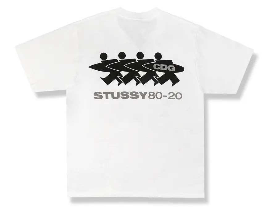 Áo Stussy x CDG Surfman Tee White — ảnh 2