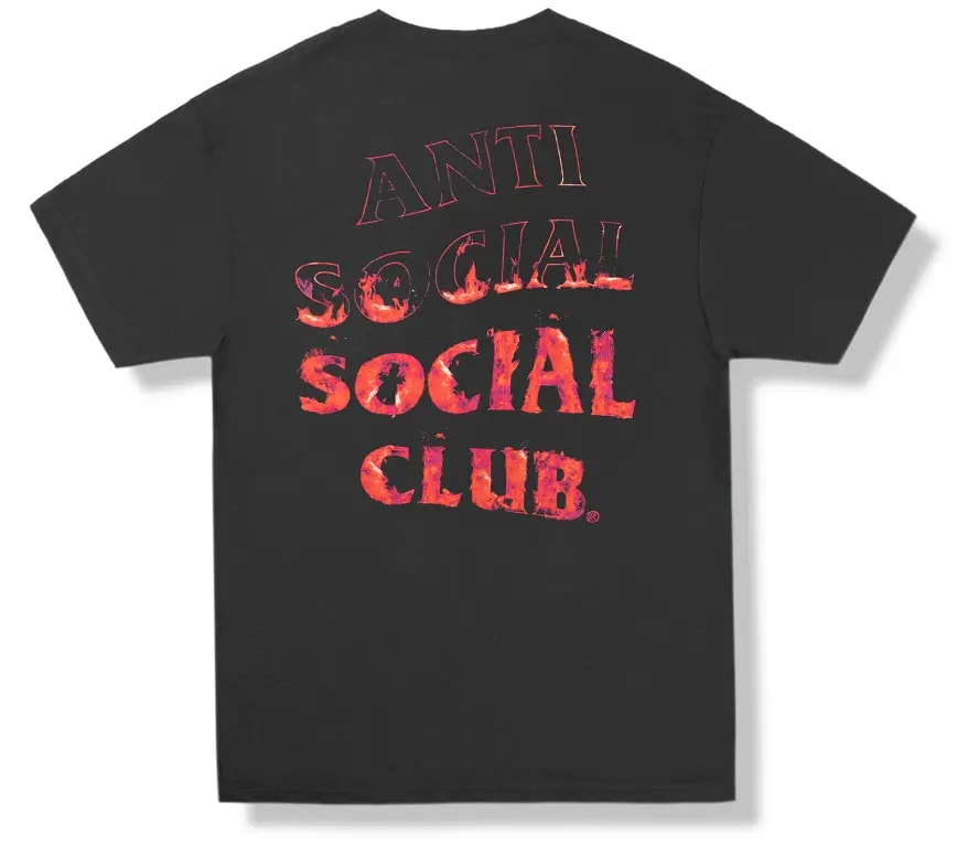 Áo Anti Social Social Club Pink Flame Black — ảnh 2