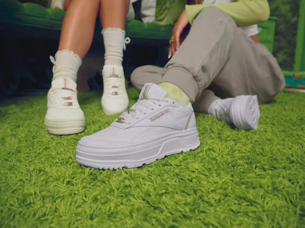 Giày Reebok Club C Double Geo 'White Moonstone' GX8766 — ảnh 2