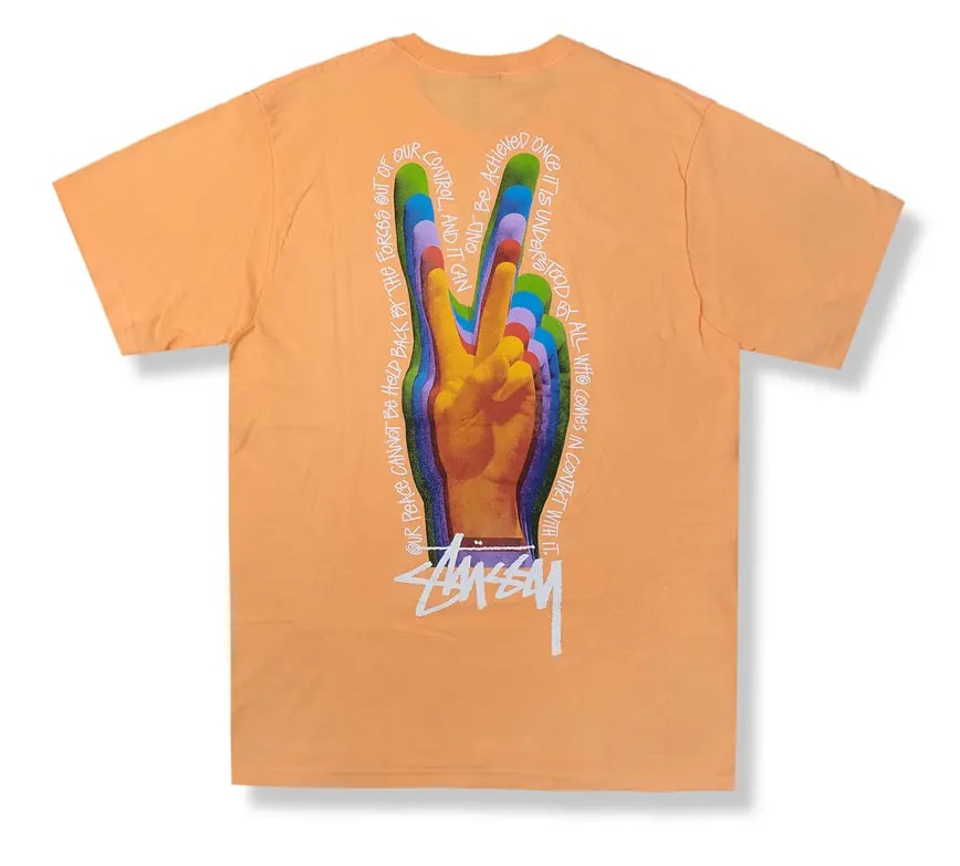Áo Stussy Peace Sign Tee Orange — ảnh 2