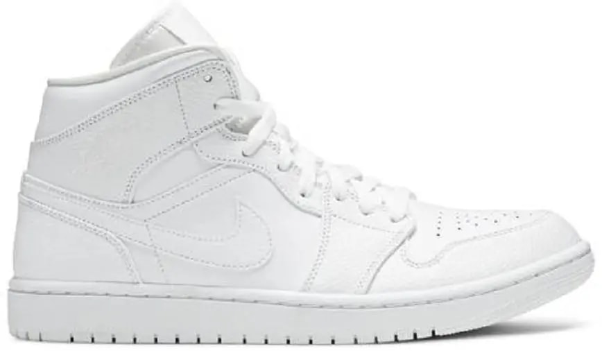 Giày Nike Air Jordan 1 Mid 'Triple White' 554724-130 — kich-thuoc: 40.5