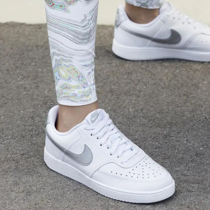 Giày Nike Court Vision Low 'White Metallic Silver' CD5434-111 — ảnh 2