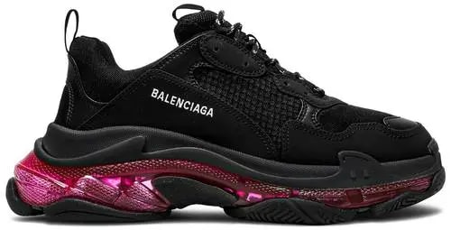 Giày Balenciaga Triple S Sneaker 'Clear Sole Black Pink Neon' 541624-W2FR1-1053 — kich-thuoc: 40