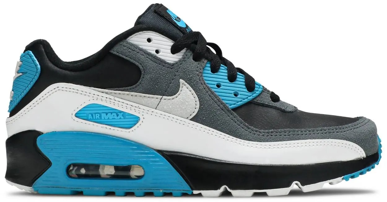 Giày Nike Air Max 90 Leather GS 'Black Dark Grey' CD6864-005 — tieu-de: 36-5